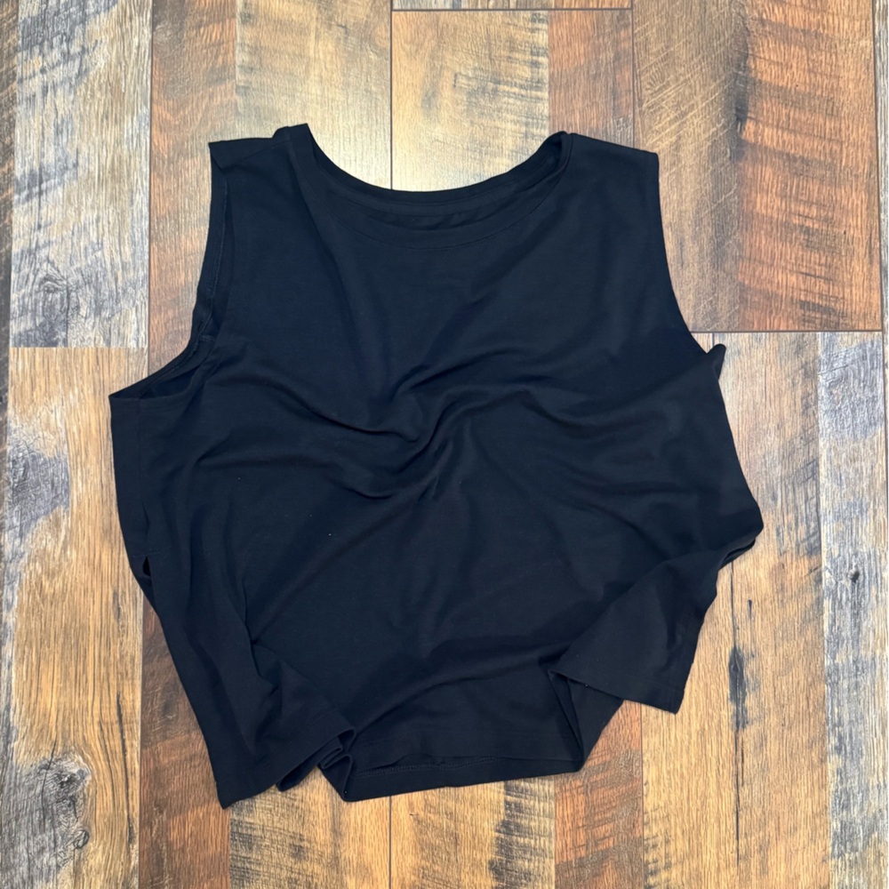 Nike Black Tee with Blue Logo